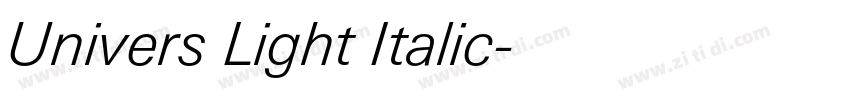 Univers Light Italic字体转换